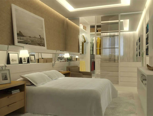 Sala decorada com gesso Imagem